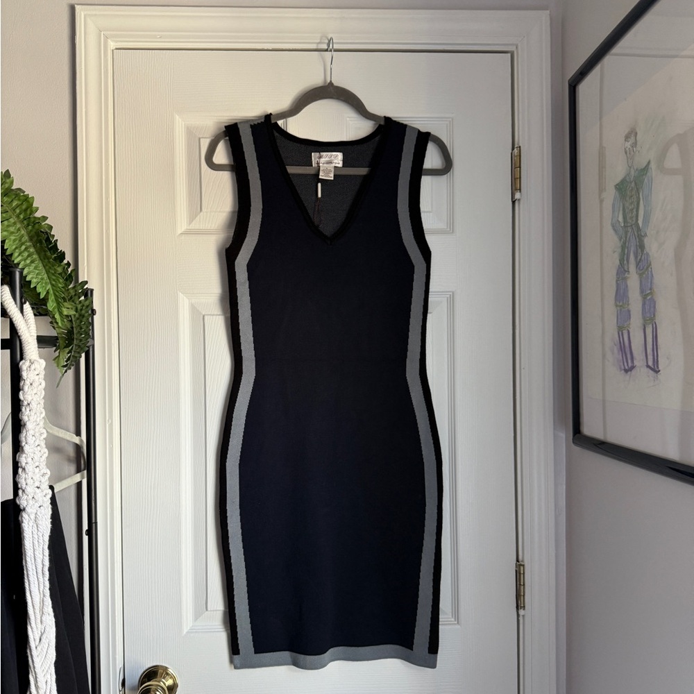Max Studio Colorblock Sleeveless Knit Bodycon Dress Size S